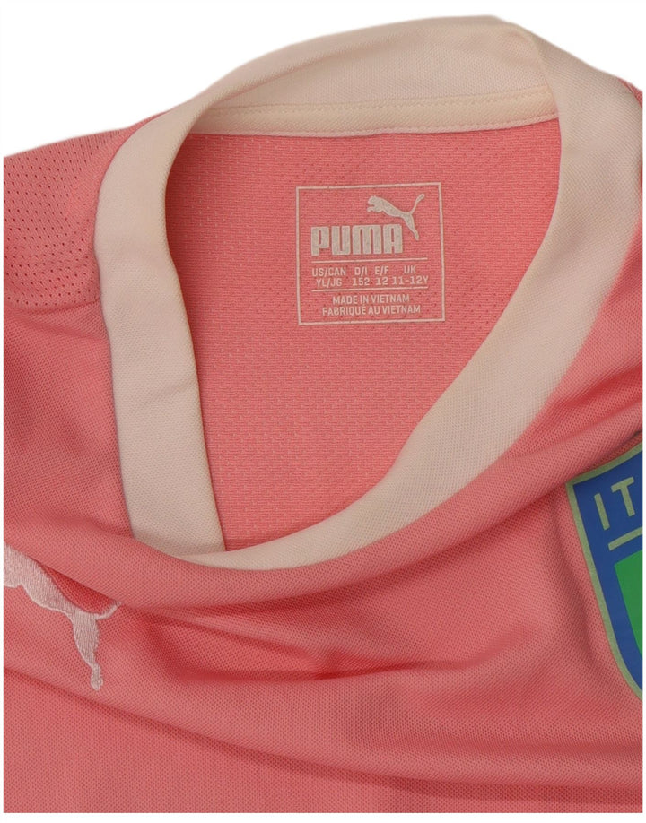 PUMA T-Shirt Graphique Italia Fille 11-12 Ans Rose