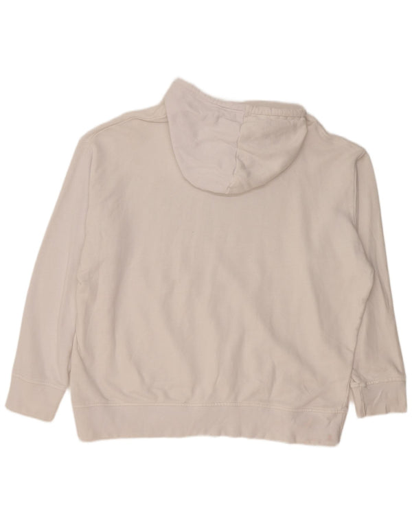 Adidas Pull à capuche graphique pour femme UK 28/30 3XL Blanc Coton