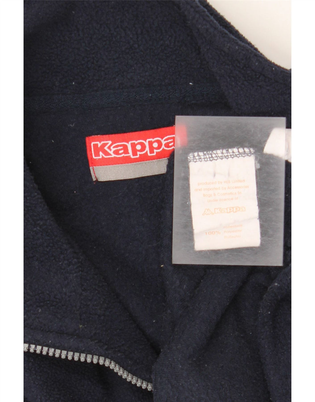 Kappa Pull Polaire à Col Zippé Homme Bleu Marine Moyen Polyester Sports