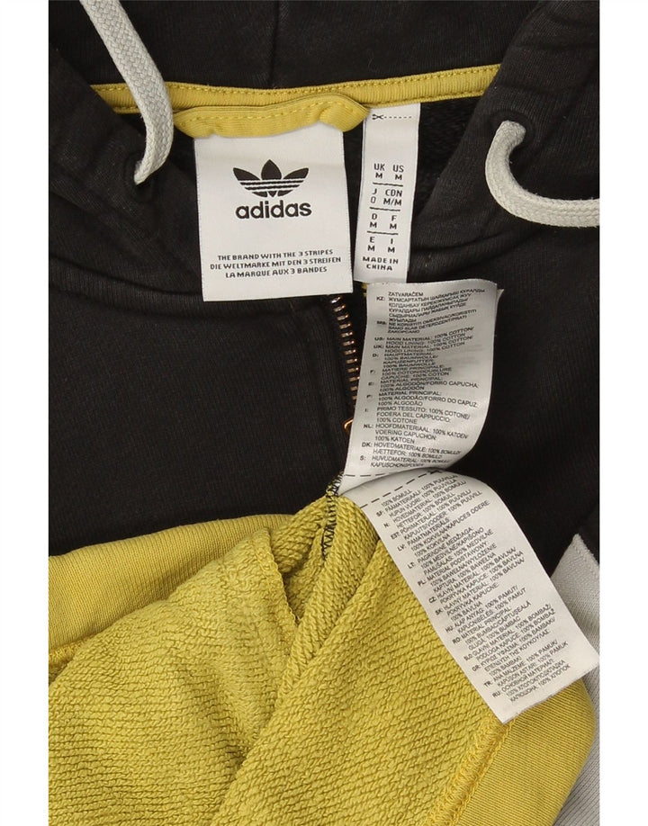 Adidas Pull à capuche zippé graphique pour homme, color block multicolore moyen