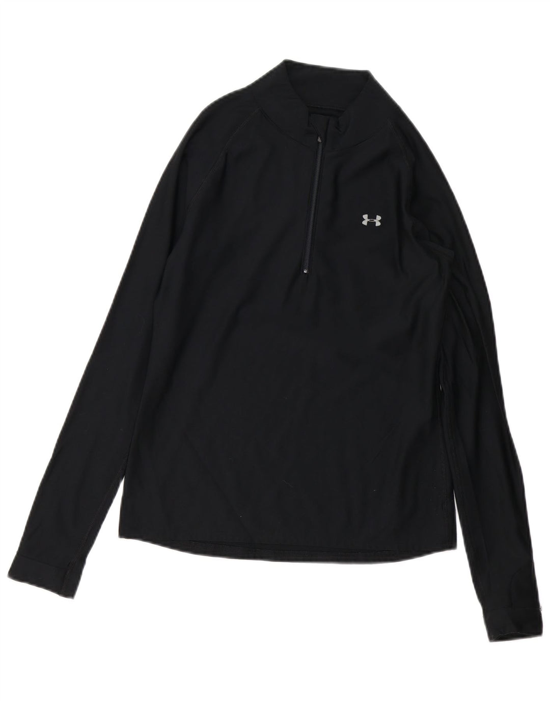 UNDER ARMOUR Haut de survêtement à col zippé pour femme UK 10 Small Noir