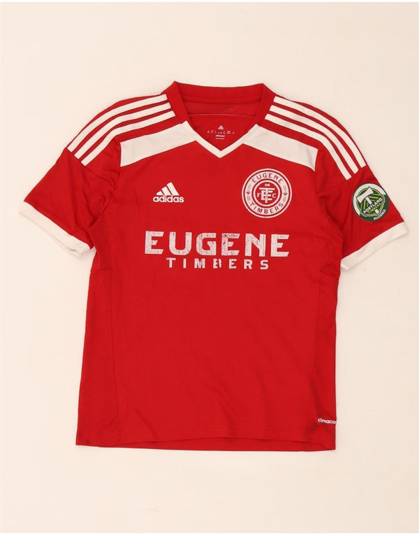 Adidas Boys Graphic T-Shirt Top 13-14 ans XL Rouge Polyester