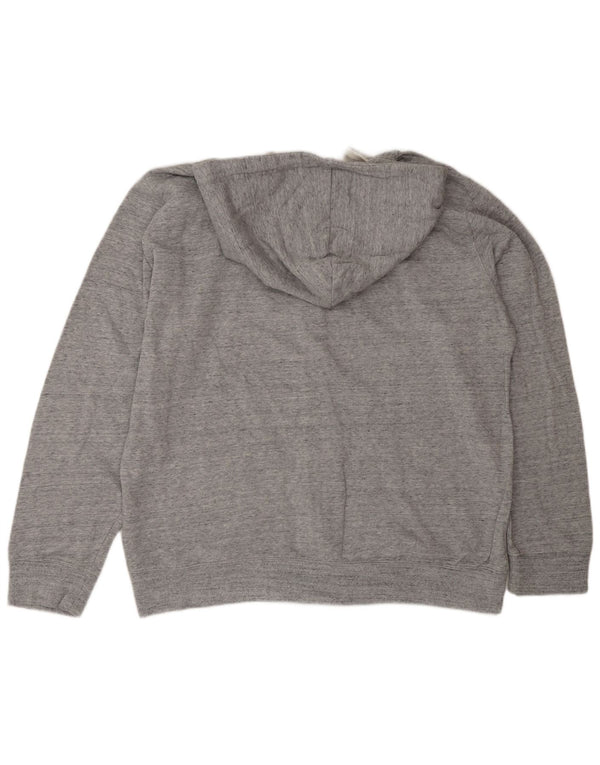 Celio Pull à capuche zippé pour homme 2XL en coton moucheté gris