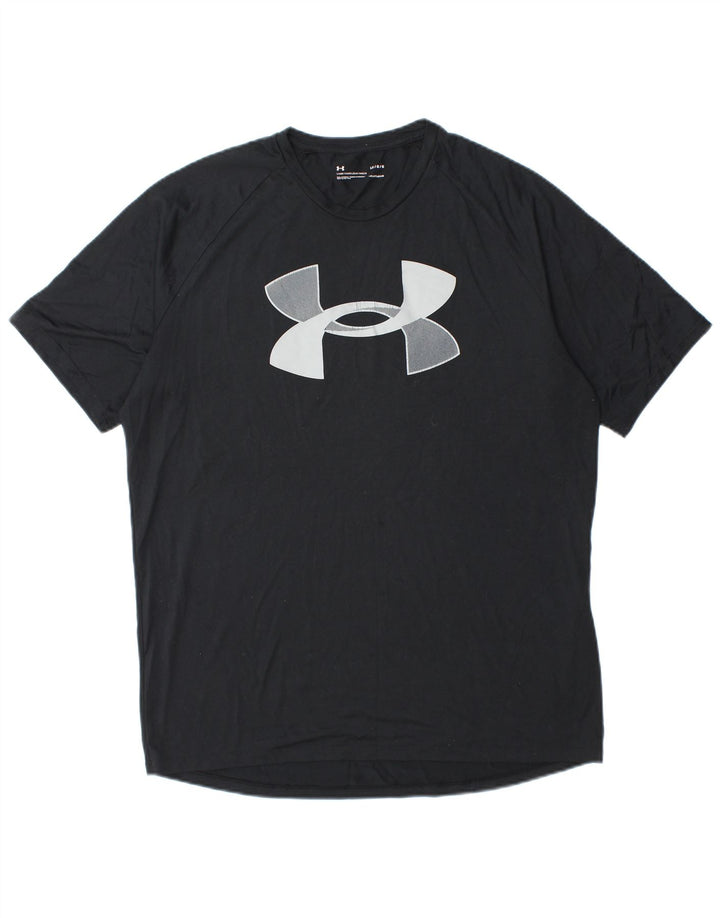UNDER ARMOUR T-shirt graphique Heat Gear pour hommes Grand noir Polyester