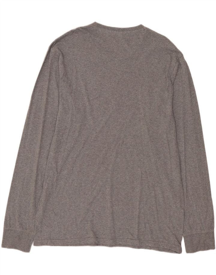 RUSSELL ATHLETIC Haut graphique à manches longues pour homme Coupe ajustée en coton gris 3XL