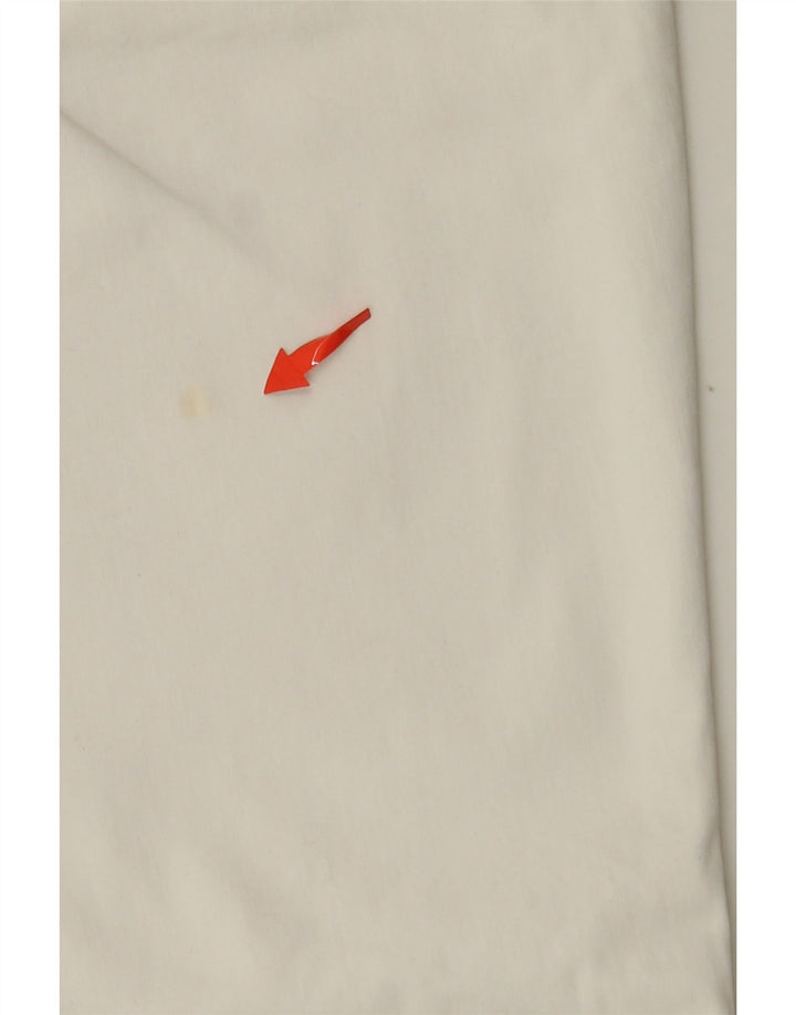 GUESS Pantalon court droit femme W29 L23 coton blanc cassé