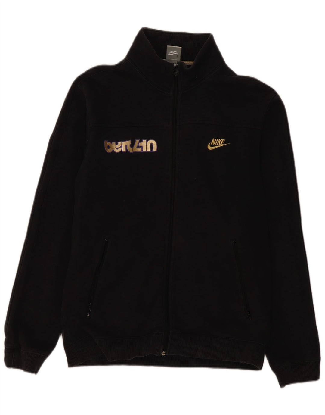 Nike Veste de survêtement graphique pour homme UK 39/41 Coton noir moyen
