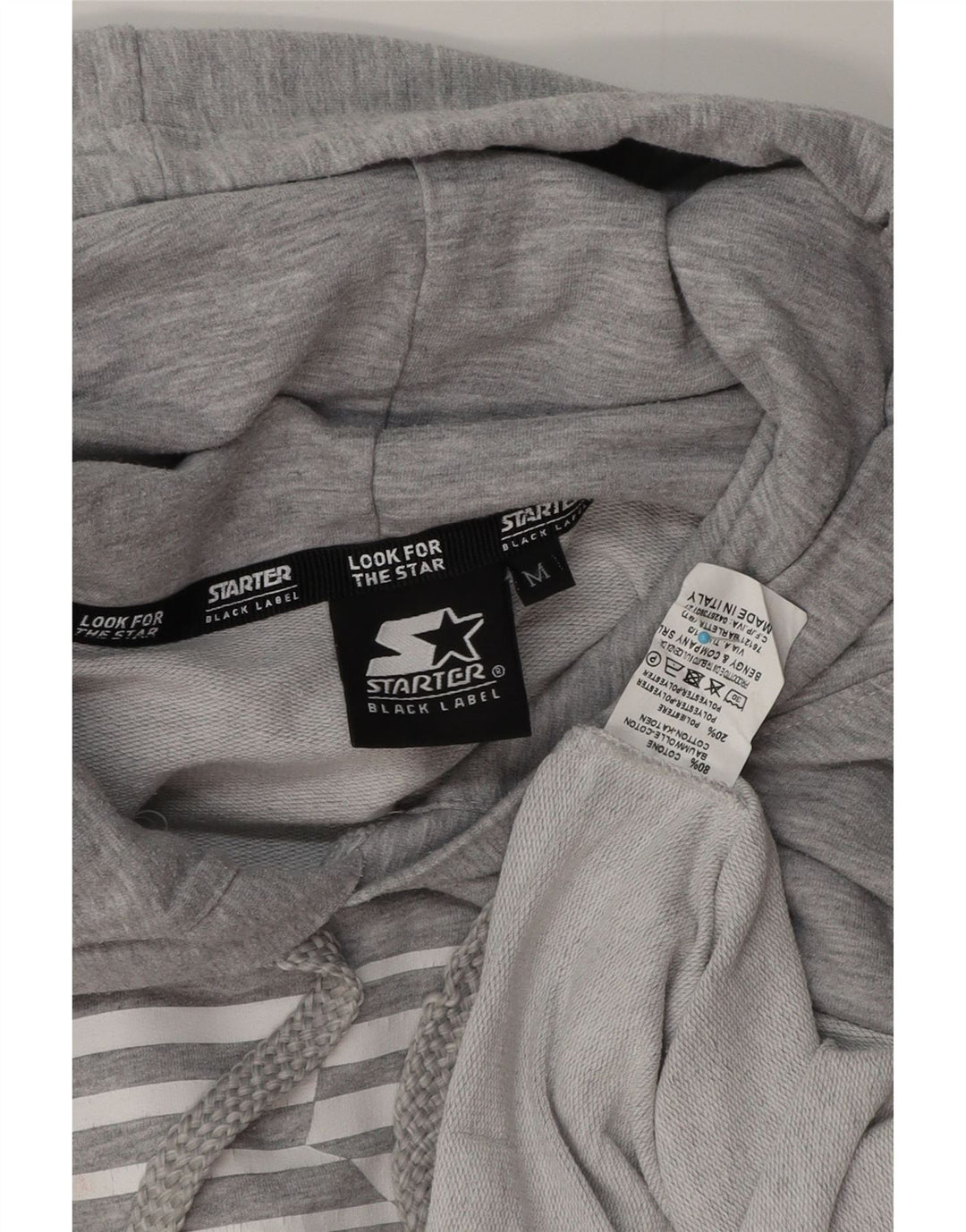 Starter Pull à Capuche Graphique Homme Gris Moyen Coton
