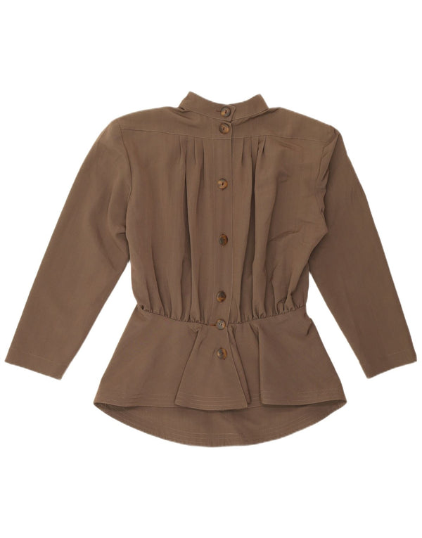 Ivano Boni Chemisier coupe ample pour femme UK 6 XS Marron