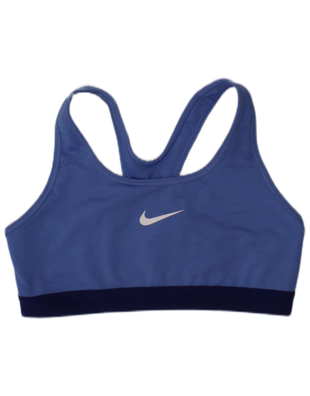 Nike Femme Dri Fit Graphic Sport Brassière Haut Bleu Moyen Polyester Sports