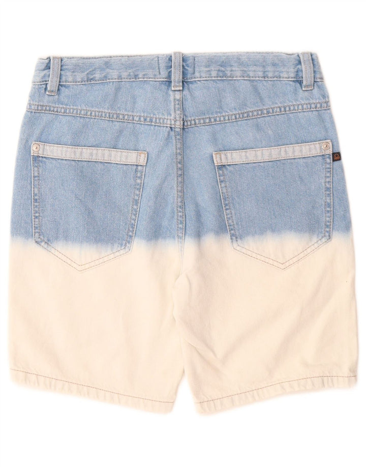 BENETTON Short en Jean Garçon 10-11 Ans W26 XL Bleu Colorblock Coton