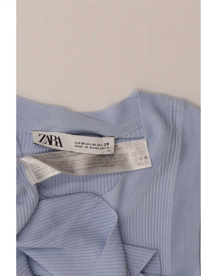 Zara Femme Débardeur UK 12 Bleu Moyen Viscose