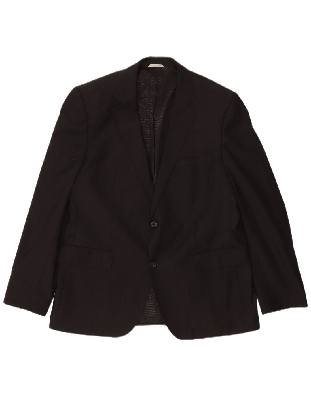 Hugo Boss Veste blazer à 2 boutons pour homme EU 56 3XL Laine vierge à fines rayures noires