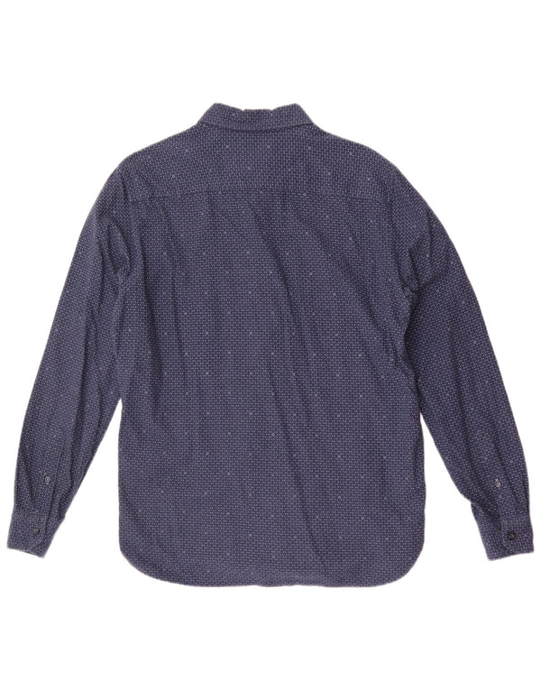 Crew Clothing Chemise Slim Fit Homme Bleu Marine En Coton À Pois
