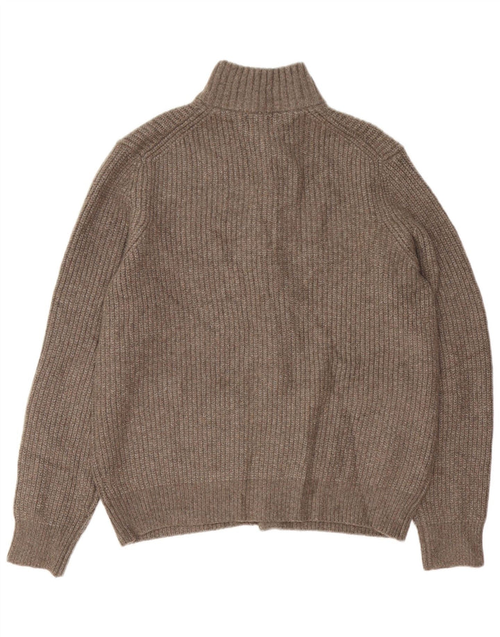 Marks & Spencer Cardigan pour homme en laine mouchetée marron