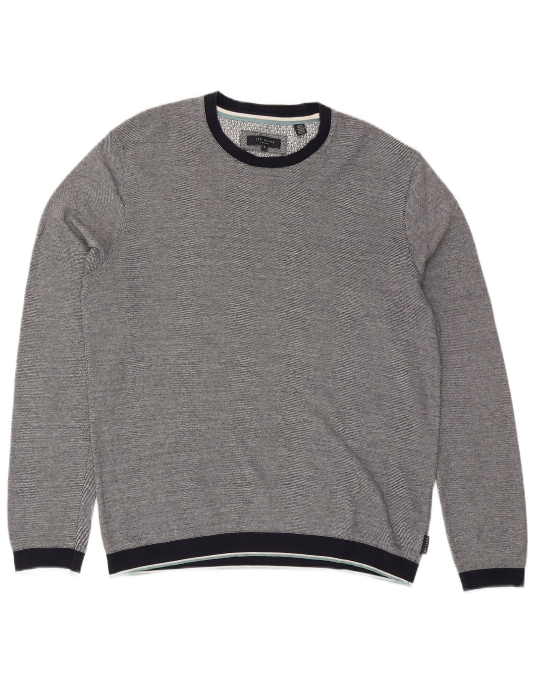 TED BAKER Sweat-shirt pour homme Taille 5 XL Bleu marine Coton