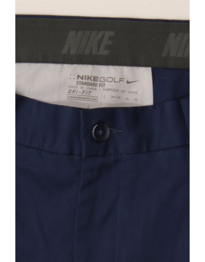 NIKE Pantalon décontracté Dri Fit standard pour homme W34 L34 Bleu marine Polyester