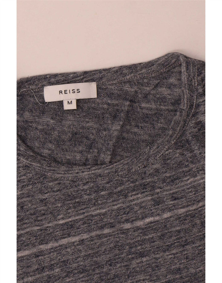 Reiss T-Shirt Homme Gris Moyen Rayé Coton