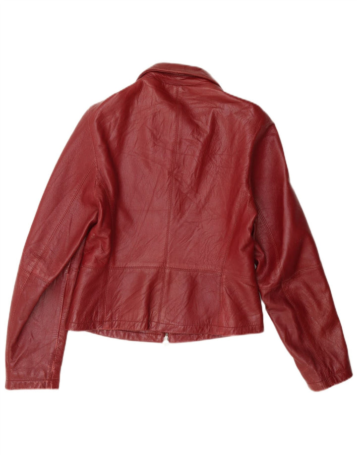 Mays Veste en cuir pour femme IT 42 Rouge moyen