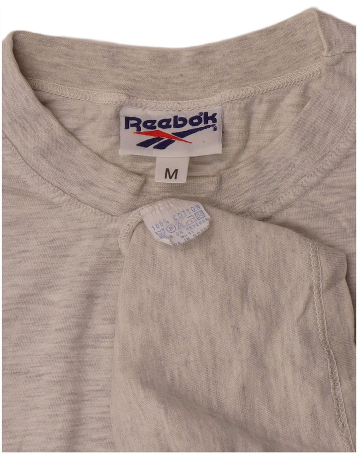 Reebok Tee-Shirt Graphique Homme Gris Moyen Flecked Cotton