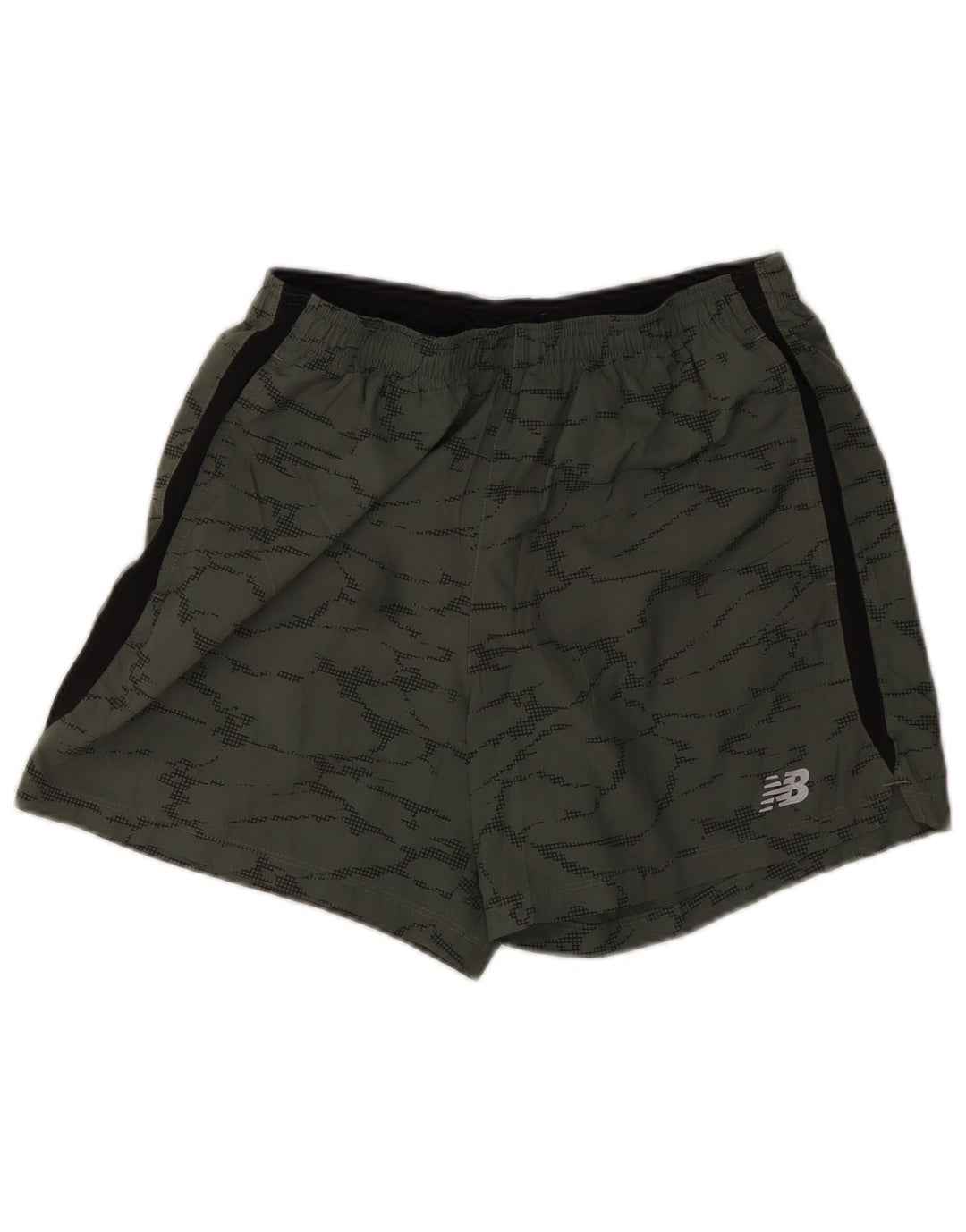 New Balance Short de Sport Homme Kaki Moyen Camouflage Polyester