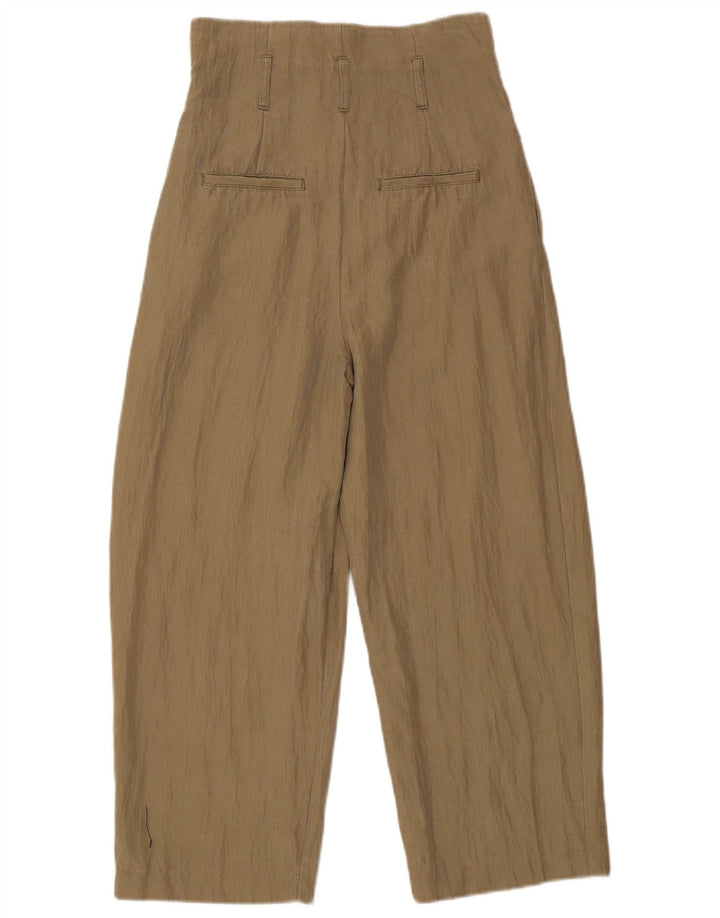 Pantalon court pegged Zara Femme Petit W26 L24 Kaki
