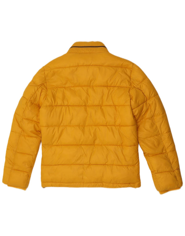 Guess Veste matelassée à capuche pour homme UK 36 Small Jaune Nylon