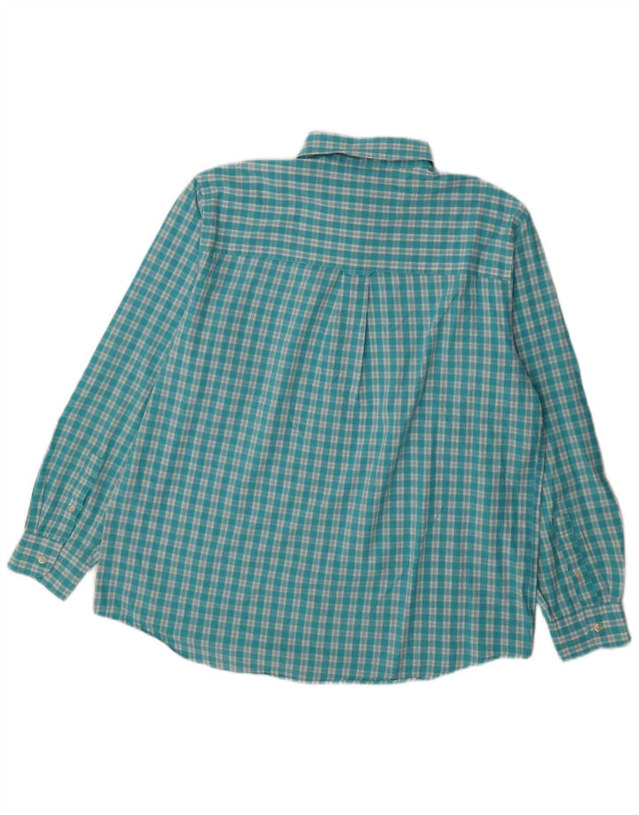 Chaps Chemise Homme Facile d'entretien Grand Carreau Bleu Coton
