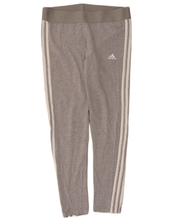 Adidas Legging court pour femme UK 16/18 Large Gris Coton