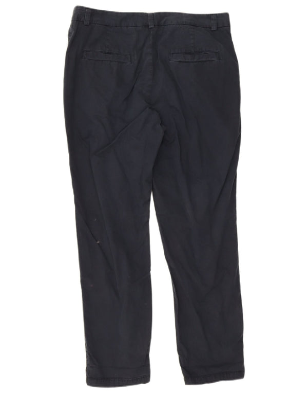 Marks & Spencer Pantalon Chino Femme UK 12 Medium W32 L26 Bleu Marine