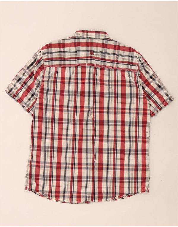 Fat Face Chemise à manches courtes pour homme en coton à carreaux multicolores