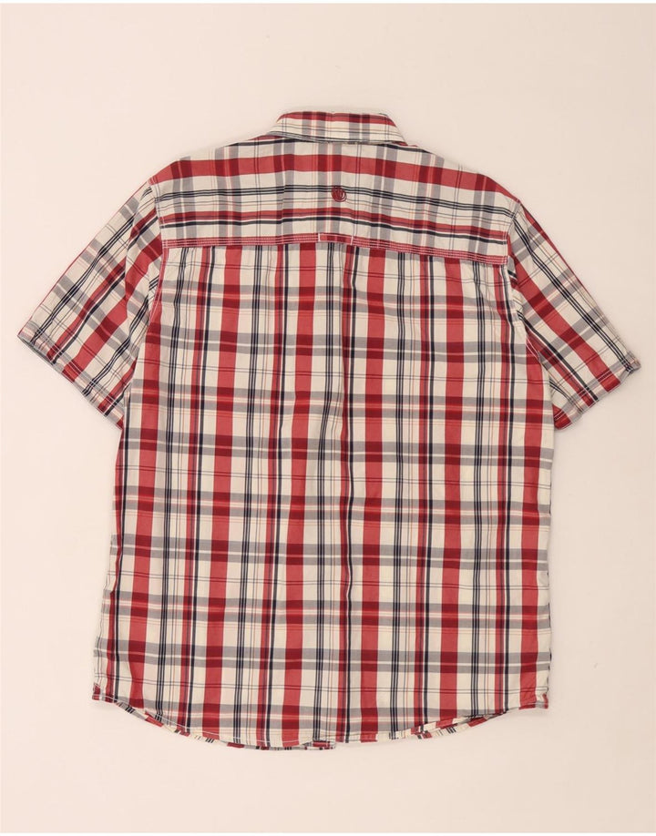 Fat Face Chemise à manches courtes pour homme en coton à carreaux multicolores