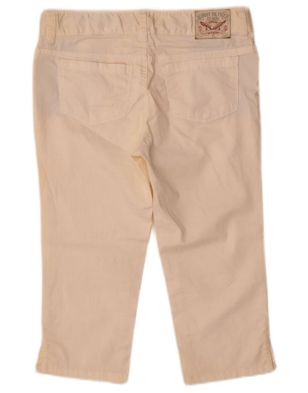 Tommy Hilfiger Pantalon Capri Fille 13-14 Ans W28 L16 Coton Beige