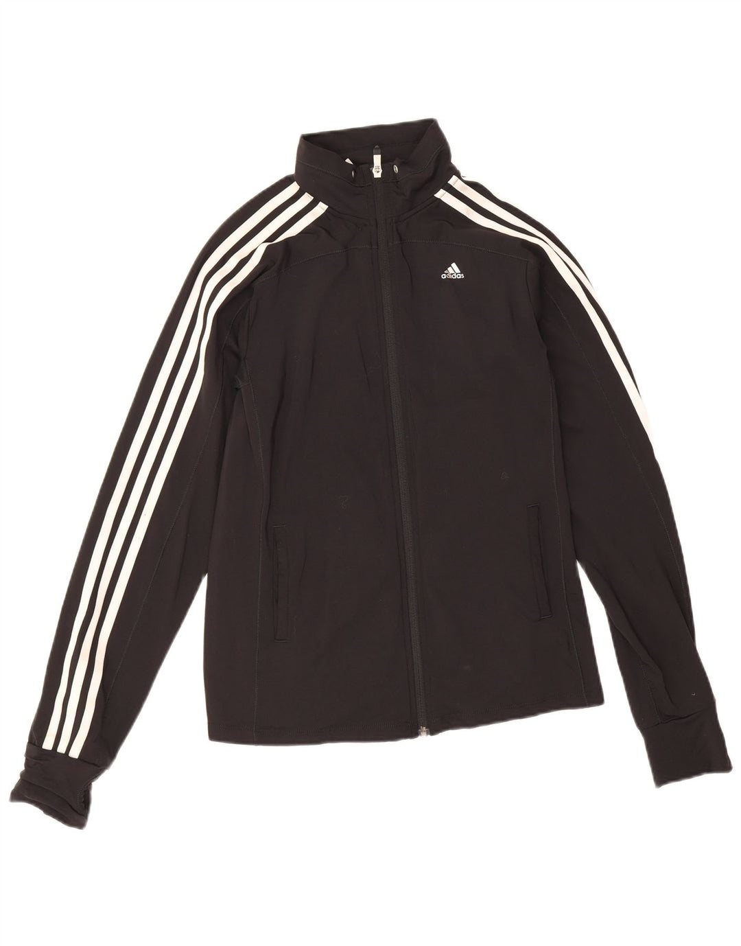 Adidas Climacool Survêtement Top Veste UK 8/10 Petit Nylon Noir