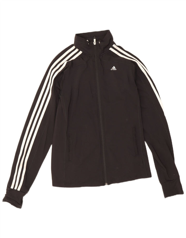Adidas Climacool Survêtement Top Veste UK 8/10 Petit Nylon Noir