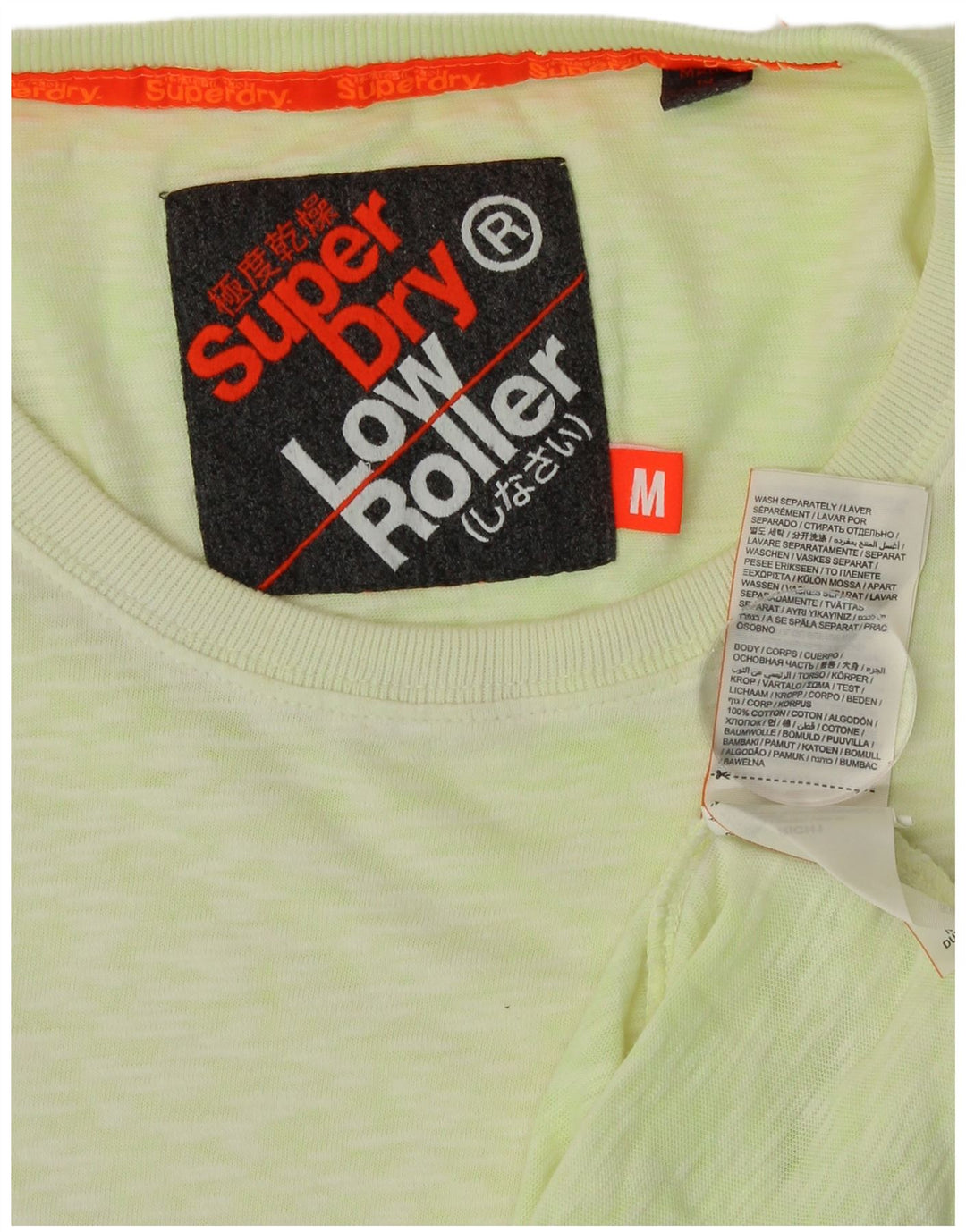 SUPERDRY T-Shirt Homme Vert Moyen Moucheté Coton
