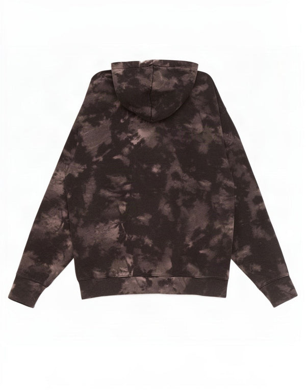 Hollister Pull à capuche graphique pour femme UK 16 Large Black Tie Dye