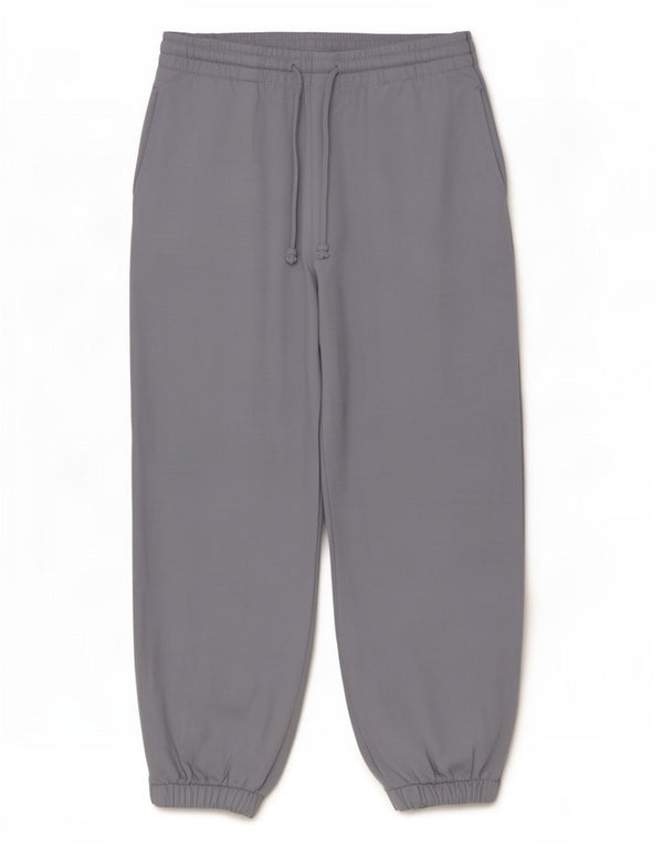 Zara Femme Pantalon De Survêtement Joggers UK 12 Bleu Moyen Coton