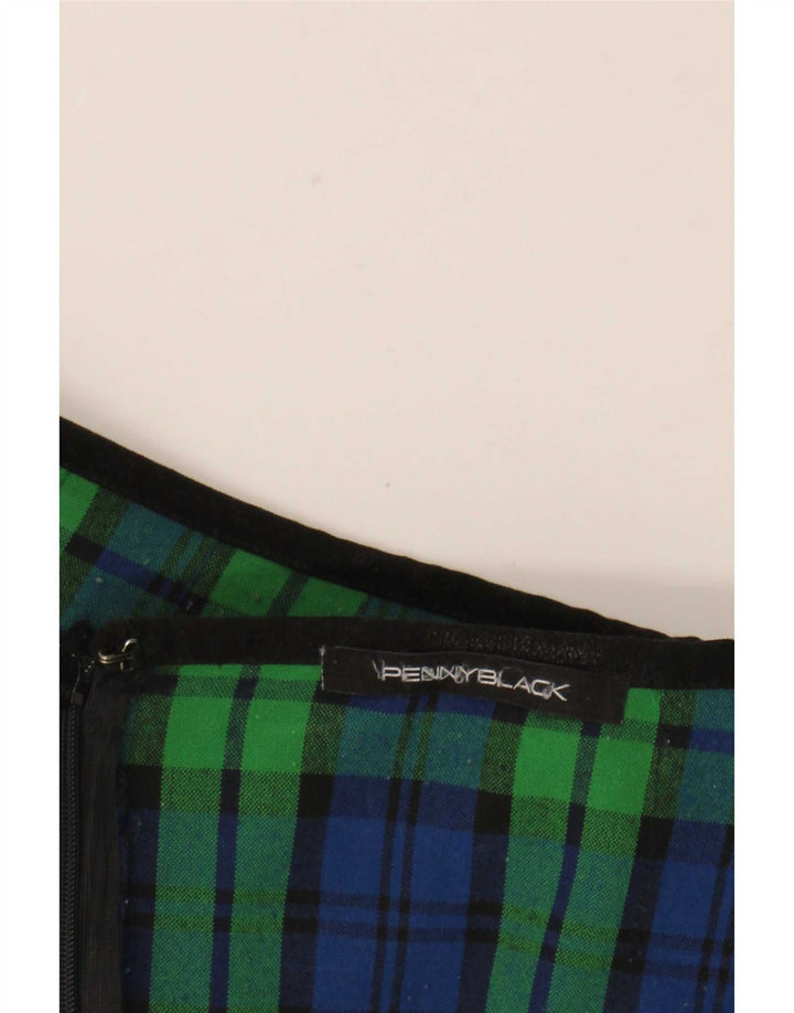 Penny Black Mini jupe femme W31 à carreaux vert moyen