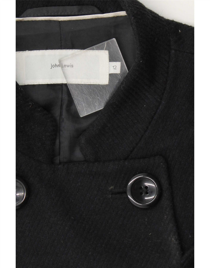 John Lewis Manteau croisé pour femme UK 12 Medium Noir