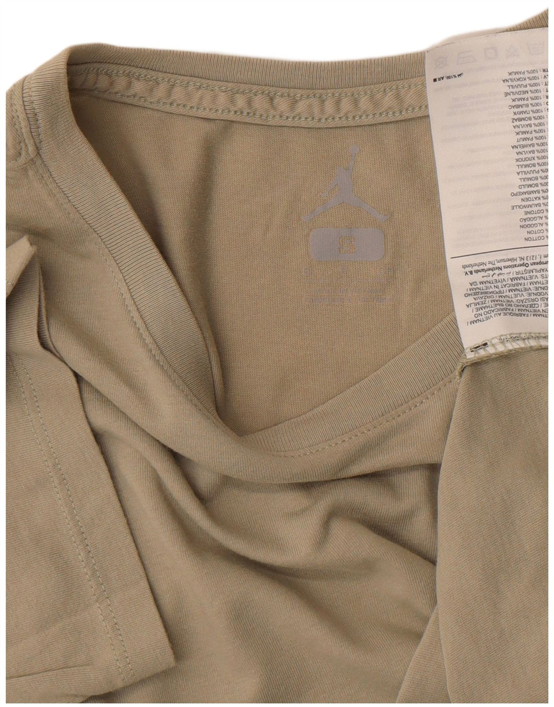 Jordan T-Shirt Homme Petit Kaki Coton