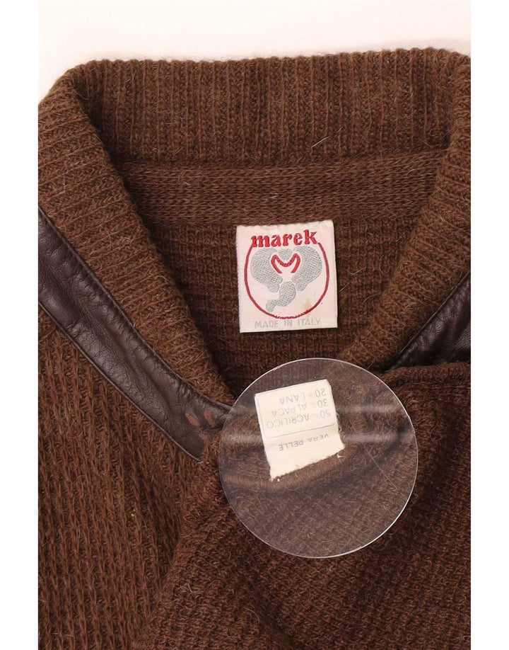 Marek Cardigan Homme Pull Large Marron Acrylique