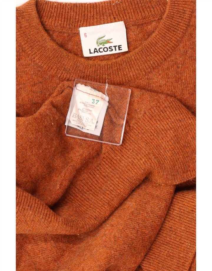 Lacoste Pull ras du cou pour homme Taille 6 XL Laine d'agneau marron