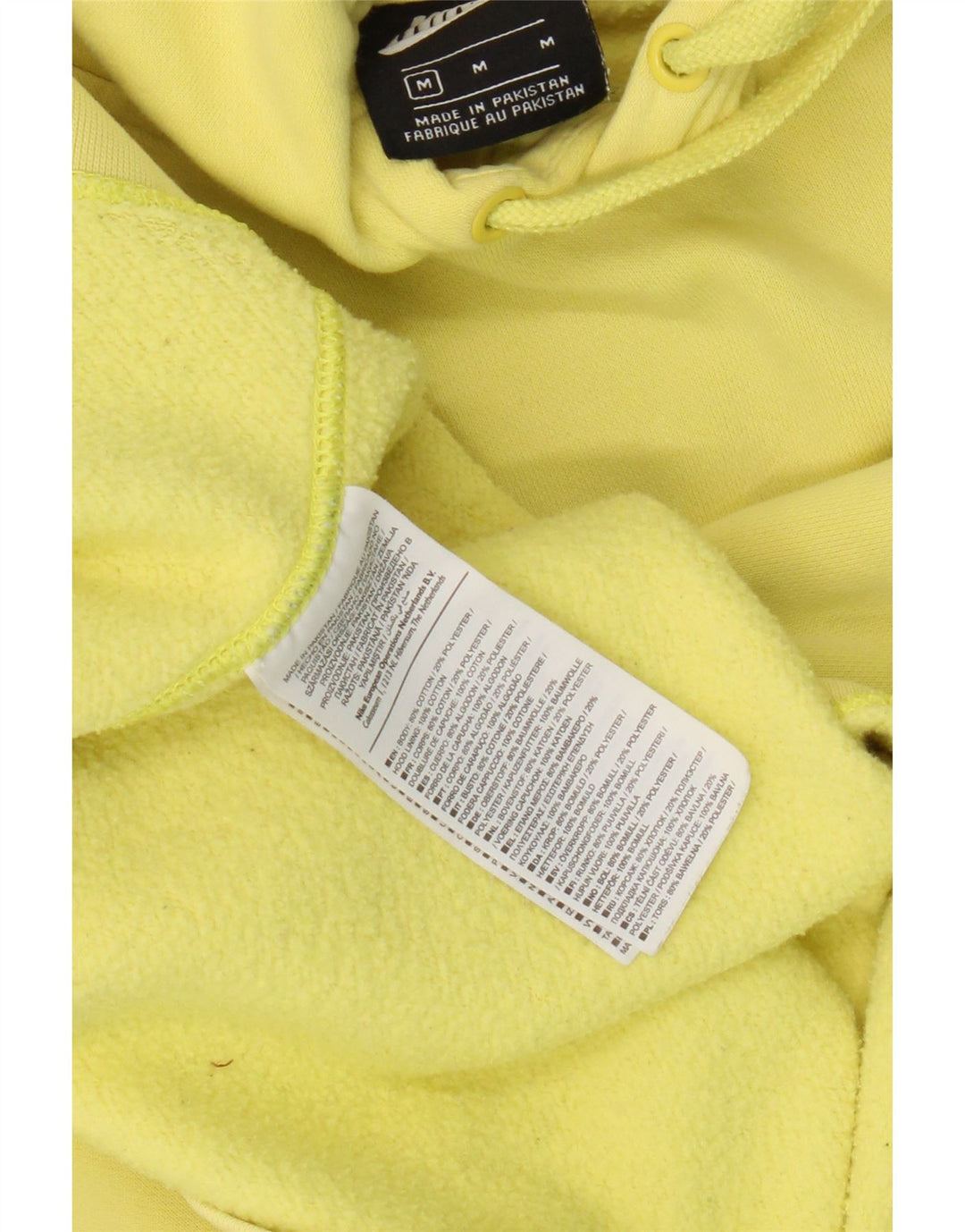Nike Pull à capuche en coton jaune moyen pour homme