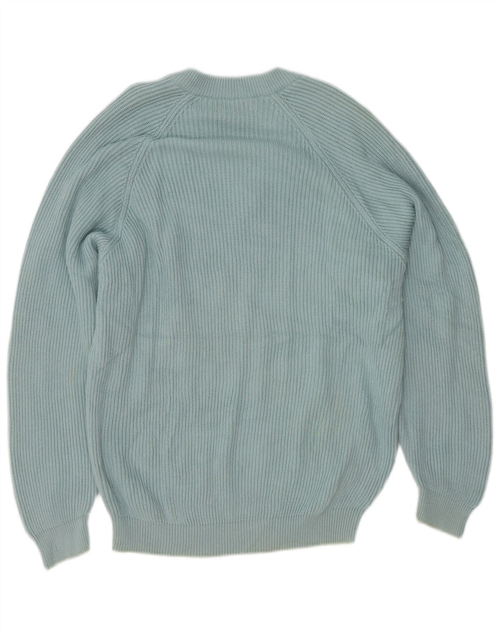Stefanel Pull col V pour femme UK 16 Large Bleu