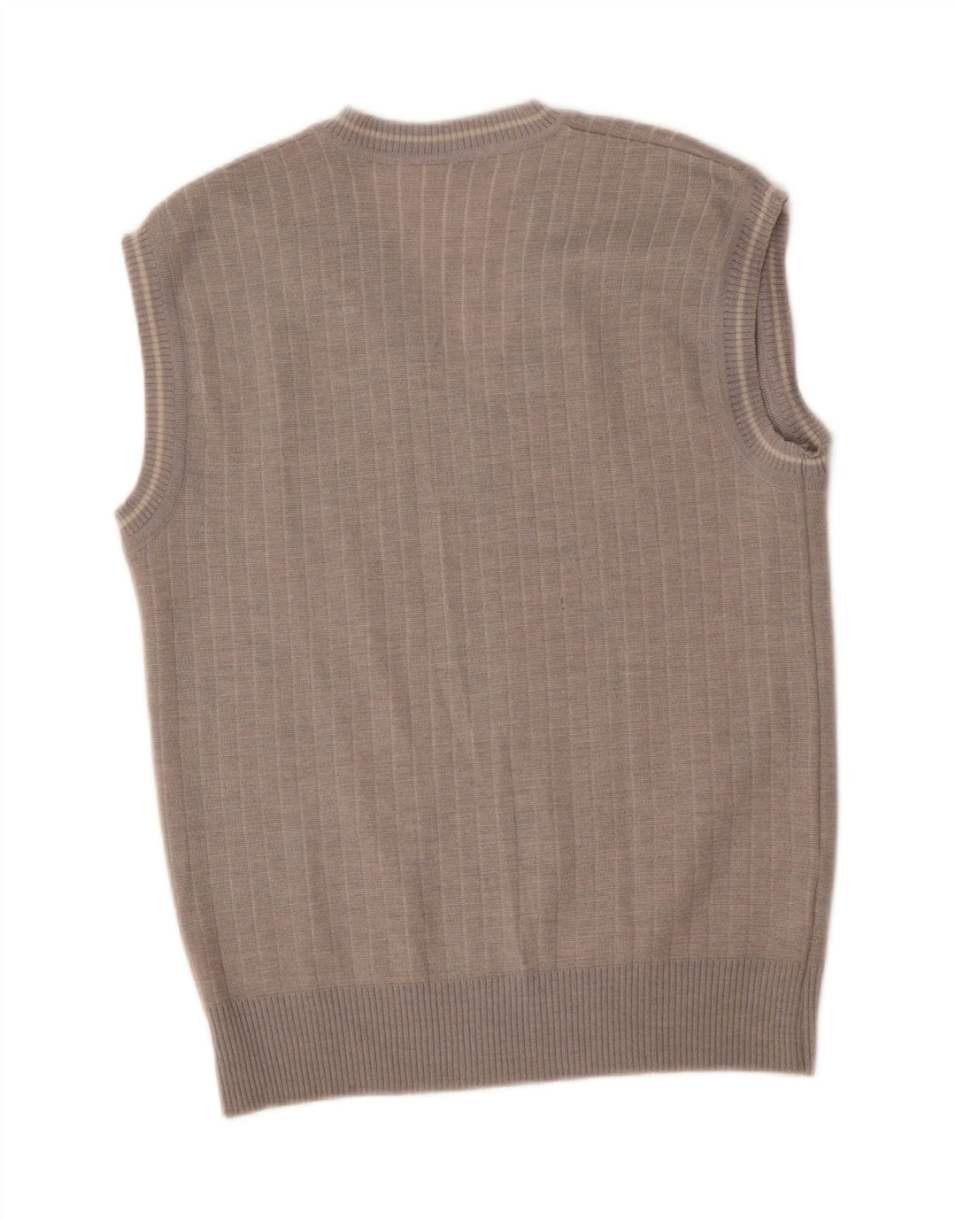 VINTAGE Mens Vest Tank Top Small Grey Polyacrylic Vintage Vintage and Second-Hand Vintage from Messina Hembry 