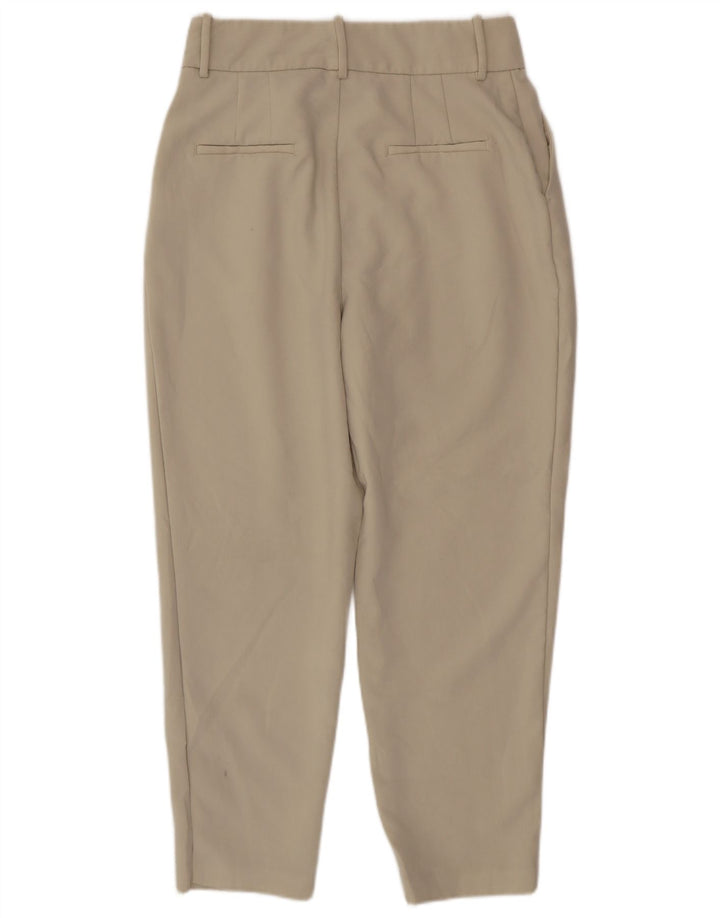 Pantalon de costume fuselé Zara Femme Large W30 L26 Beige Polyester