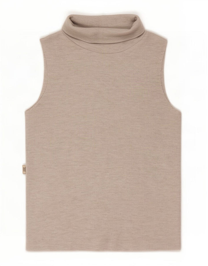 Zara Femme Crop Débardeur UK 10 Petit Beige Polyester