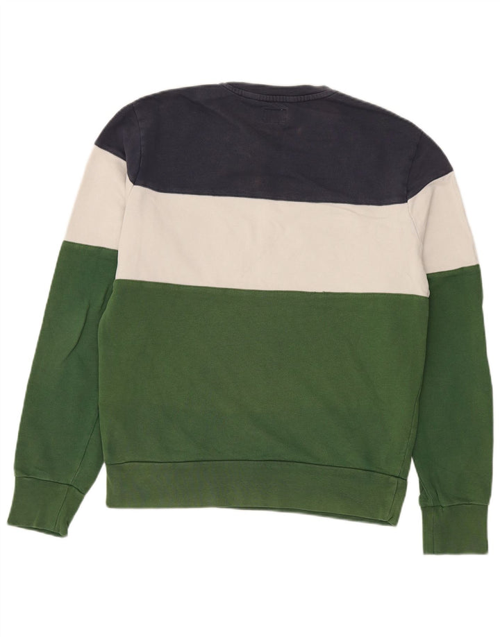 Levi's Graphic Sweatshirt Jumper Small Homme Vert Colorblock Cotton