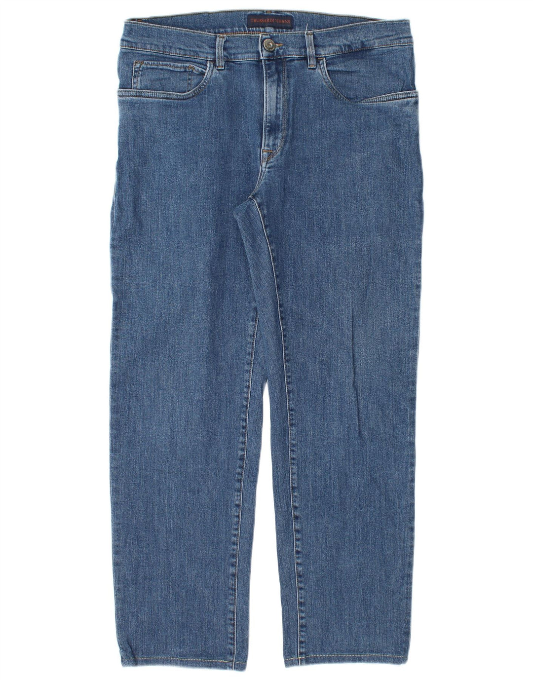 Trussardi Jean Droit W37 L28 Bleu Homme